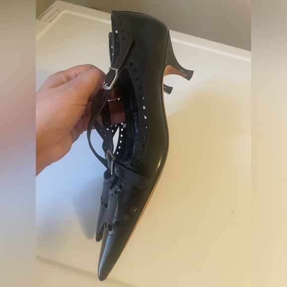 Dior Black Leather Teddy Oxford Pumps 36.5 M - Picture 4 of 7